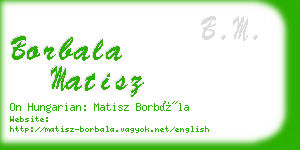 borbala matisz business card